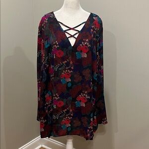 Violet + Claire Floral Long Sleeve Blouse Size 3X